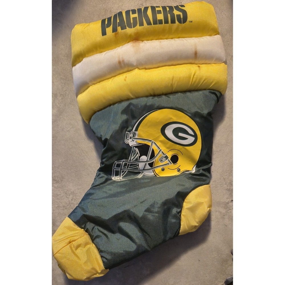 Vintage Green Bay Packers Team NFL Stocking 1992 – Padded Helmet Logo